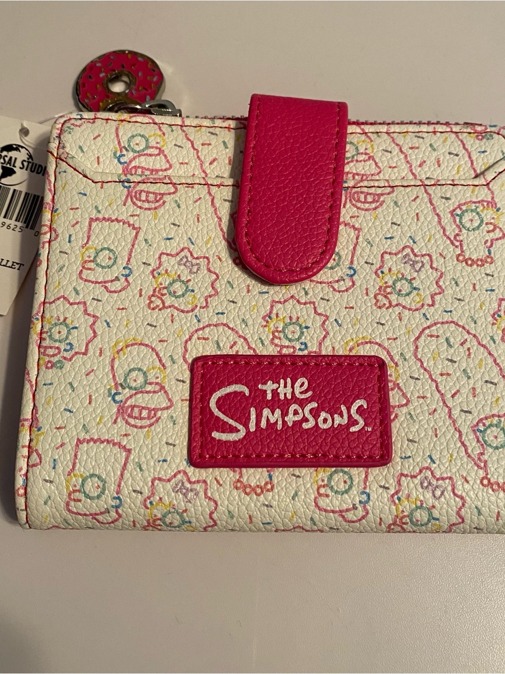 The Simpsons Wallet with Hot Pink Accent